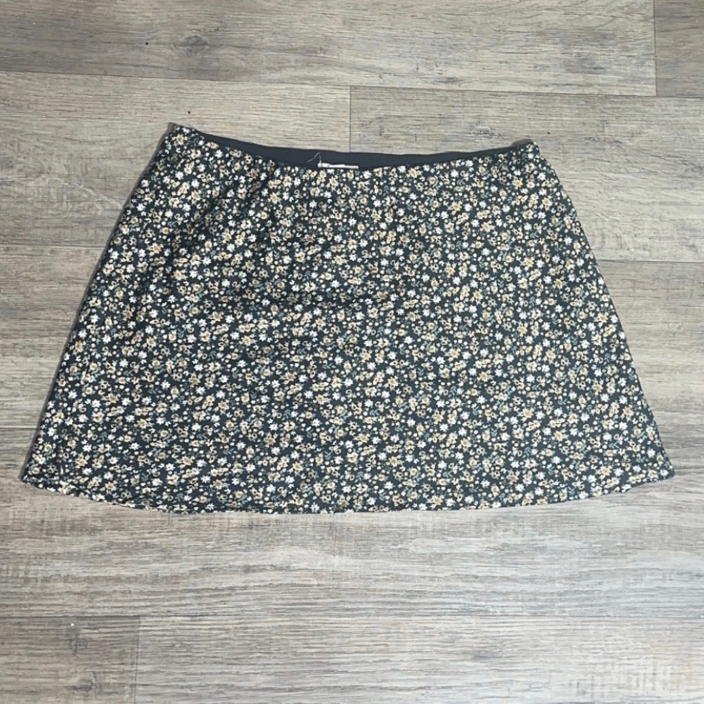 Aeropostale Silky Floral 90s Mini Skirt TikTok Elastic Waist Y2K Fall Winter